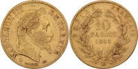France 10 Francs Napoléon III, Strasbourg, Gold, KM:800.2 -
