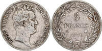 France 5 Francs Louis-Philippe, Lyon, Silver, Gadoury:676 -