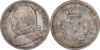 France 5 Francs Louis XVIII, Perpignan, Silver, Gadoury:591 -