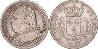 France 5 Francs Louis XVIII, Toulouse, Silver, Gadoury:591 -