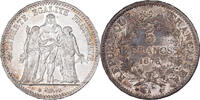France 5 Francs Hercule, Paris, Silver, Gadoury:745a -