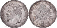 France 5 Francs Napoléon III, Strasbourg, Silver -