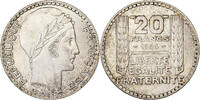 France 20 Francs Turin, Paris, Silver, Gadoury:852, KM:879 -