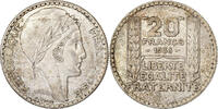 France 20 Francs Turin, Paris, Silver, Gadoury:852, KM:879 -