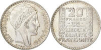 France 20 Francs Turin, Paris, Silver, Gadoury:852, KM:879 -