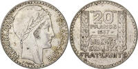 France 20 Francs Turin, Paris, Silver, Gadoury:852, KM:879 -