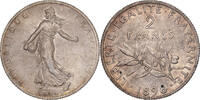France 2 Francs Semeuse, Paris, Silver, Gadoury:532, KM:845.1 -