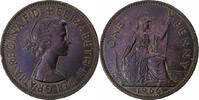 Great Britain Penny Elizabeth II, Bronze, KM:897 -