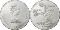Canada 5 Dollars Elizabeth II, 1976 Olympics - Platform Diver, Silver -