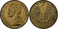 Madagascar 20 Francs Paris, Aluminum-Bronze, KM:7 -