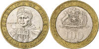 Chile 100 Pesos Santiago, Bi-Metallic, KM:236 -