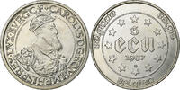 Belgium 5 Ecu Silver, KM:166 -