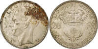 Belgium 20 Francs, 20 Frank Silver, KM:105 -