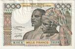 West African States 1000 Francs SS+ -