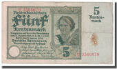 Germany 5 Rentenmark Banknote, 1926-01-02, KM:169 -