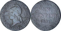 France Centime Coin, Dupré, Paris, Bronze, KM:754 -