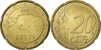 Estonia 20 Euro Cent Vantaa, Brass, KM:65 -
