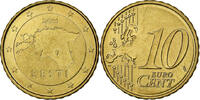 Estonia 10 Euro Cent Vantaa, Brass, KM:64 -