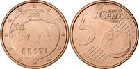 Estonia 5 Euro Cent Vantaa, Copper Plated Steel, KM:63 -