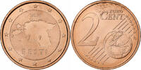 Estonia 2 Euro Cent Vantaa, Copper Plated Steel, KM:62 -