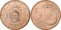 Latvia 5 Euro Cent Stuttgart, Copper Plated Steel, KM:152 -