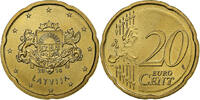 Latvia 20 Euro Cent large coat of arms of the Republic, Nordic -