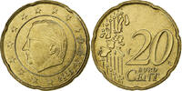 Belgium 20 Euro Cent Albert II, Brussels, Brass, KM:228 -