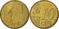 France 10 Euro Cent Paris, Brass, KM:1410 -