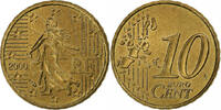 France 10 Euro Cent Paris, Brass, KM:1285 -