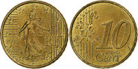 France 10 Euro Cent Paris, Brass, KM:1285 -