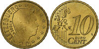 Luxembourg 10 Euro Cent Henri, Utrecht, Brass, KM:78 -