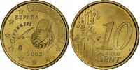 Spain 10 Euro Cent Juan Carlos I, Madrid, Brass, KM:1043 -