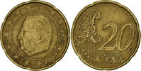 Belgium 20 Euro Cent Albert II, Brussels, Brass, KM:228 -