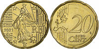 France 20 Euro Cent Paris, Brass, KM:1411 -
