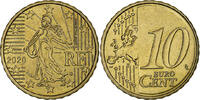 France 10 Euro Cent Paris, Brass, KM:1410 -