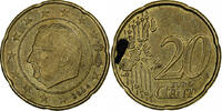 Belgium 20 Euro Cent Albert II, Brussels, Brass, KM:228 -