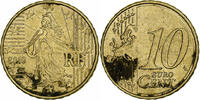 France 10 Euro Cent Paris, Brass, KM:254 -