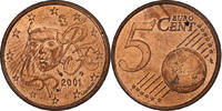 France 5 Euro Cent Paris, Copper Plated Steel, KM:1284 -
