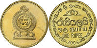 Sri Lanka Rupee Brass plated steel, KM:136.3 -