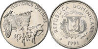 Dominican Republic 25 Centavos Nickel Clad Steel, KM:71.1 -