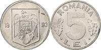 Romania 5 Lei Nickel plated steel, KM:114 -