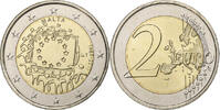 Malta 2 Euro Drapeau européen, Paris, Bi-Metallic, KM:New -