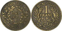Tunisia Franc Anonymous, Paris, Aluminum-Bronze, KM:247 -
