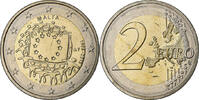 Malta 2 Euro Drapeau européen, Bi-Metallic -