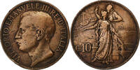Italy 10 Centesimi Vittorio Emanuele III, Rome, Bronze, KM:51 -