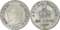 France 20 Centimes Napoleon III, Napoléon III, Paris, Silver -