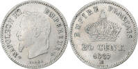 France 20 Centimes Napoleon III, Napoléon III, Strasbourg, Silver -