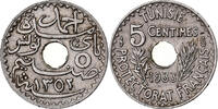 Tunisia 5 Centimes Ahmad Pasha Bey, Paris, Nickel-Bronze -