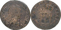 France 1/2 Sol Louis XV, Demi sol au buste enfantin, Paris, Copper -