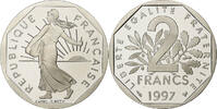 France 2 Francs Semeuse, Paris, Proof / BE, Nickel -